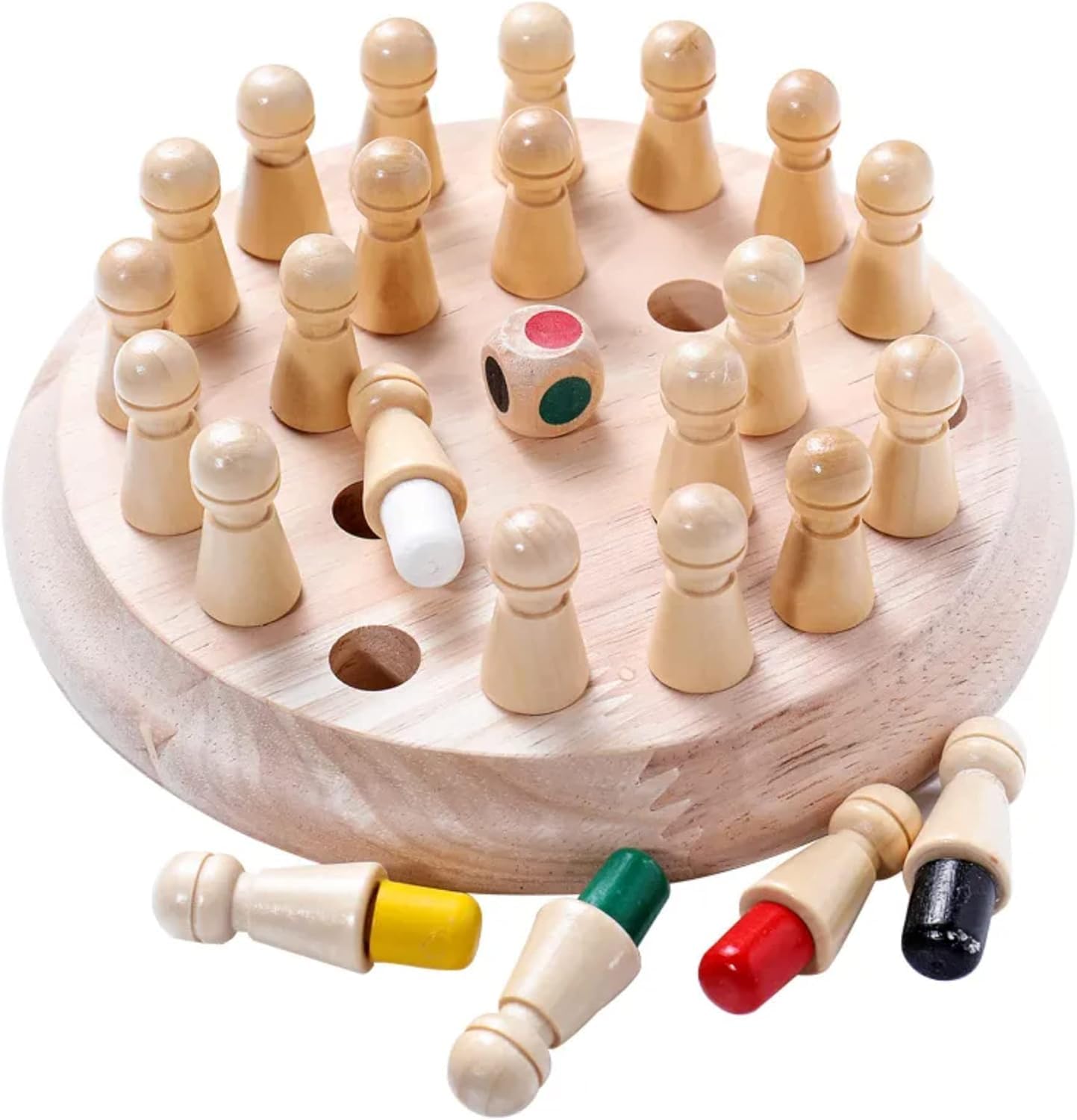 Wooden memory chess game